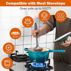 Homikit Cast Iron Sauce Pan, 2 Quart Enameled Cast Iron Saucepan - Image 5
