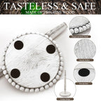 Farmhouse Paper Towel Holder Countertop White Wood Rustic Christmas Paper Towel - Image 3