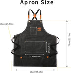 Tosewever Canvas Cross Back Chef Cotton Aprons - Image 7