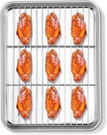 Homikit Baking Sheet with Wire Rack, 10.5 x 8 Inches Stainless Steel Small by Homikit
