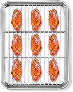 Homikit Baking Sheet with Wire Rack, 10.5 x 8 Inches Stainless Steel Small by Homikit