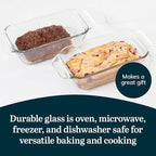 Libbey Baker’s Premium 2 Piece Glass Baking Dish Set, Space Saving Glass - Image 5