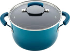 Rachael Ray Brights Nonstick Cookware Pots and Pans Set, 10 Piece, Marine Blue - Image 7