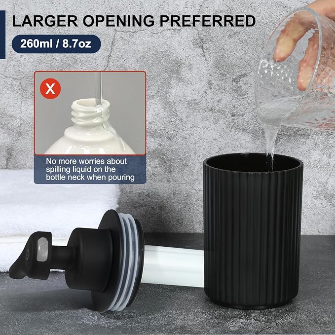 Automatic Soap Dispenser Liquid Touchless: 9oz Black Plastic - Image 5