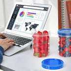 6 Pack-32 OZ Freezer Storage Containers, Round Plastic Containers - Image 7