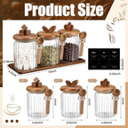 Suclain 3 Pcs Glass Coffee Container - Image 2