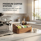 Dstuff Acacia Wood Coffee Station Organizer - Image 5