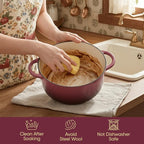 6 Quart Dutch Oven Pot with Lid, Non Stick Enameled Cast Iron Dutch Oven - Image 6