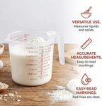 16 Pcs 4 Cup Capacity Plastic Measuring Cup, 32 Oz/1000 ml Clear Graduated - Image 4