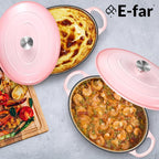 E-far 7QT Oval Dutch Oven Pot - Image 8