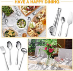 Patelai Serving Utensils Set Include Stainless Steel Large Spoons Slotted - Image 5