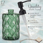 JASAI Forest Green Glass Soap Dispenser - Image 2