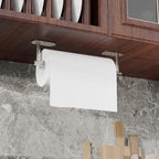 RUACQ Paper Towel Holder Under Cabinet, Wall Mounted or Adhesive Stainless - Image 2
