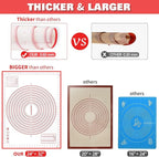 Silicone Pastry Mat Extra Thick Large Non Stick Baking Supplies Kitchen Counter - Image 4