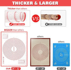 Silicone Pastry Mat Extra Thick Large Non Stick Baking Supplies Kitchen Counter - Image 4