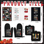 Leinuosen 8 Pcs Cuisine Kitchen Decor Accessories Set Farmhouse Towels Oven - Image 3