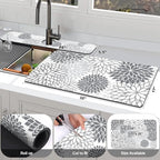 Findosom 2PCS 17" x 32" Dish Drying Mat & 24" x 5.5" Sink Splash Guard - Image 2