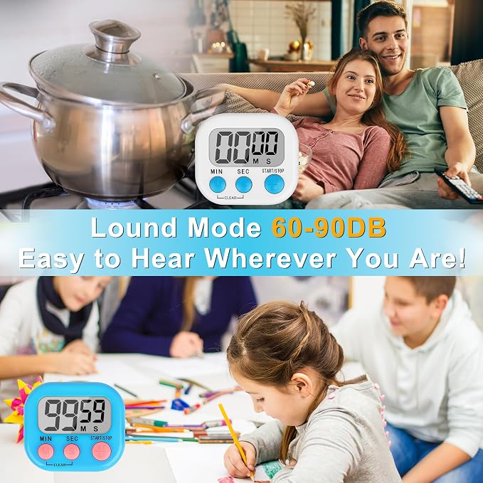ZILLEEN Classroom Timer for Kids Teachers 4 Pack Digital Timers - Image 3