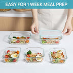 Vtopmart 8 Pack Glass Food Storage Containers - Image 5