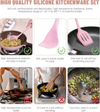 Kitchen Utensils Set-12 Pieces Silicone Cooking Utensils Set 392°F Heat - Image 3