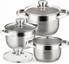 Daniks Standard 6-Piece Stainless Steel Cookware set by Daniks