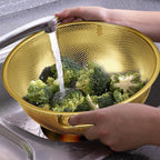 Bokon 3 Pcs Stainless Steel Colander Set Colander Bowl and Sieves 1/3/5 Quart - Image 5