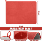Hushee 2 Pack Extra Large Dish Drying Mat Microfiber Absorbent Dish Drying Pad - Image 2