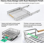 Pull out Cabinet Organizer, Heavy Duty Smooth Sliding Under Cabinet Shelves - Image 6