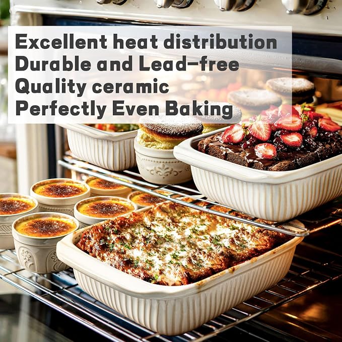 Artena Casserole Dishes For Oven, Ceramic Baking Dish, Large Lasagna Pan - Image 4