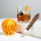Viski Channel Knife, Citrus Zester and Orange Peeler Tool, Walnut Wood and - Image 7