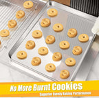 Homikit 1 Pack Baking Sheet, 18 x 13 Inches Stainless Steel Large Cookie Pan - Image 4