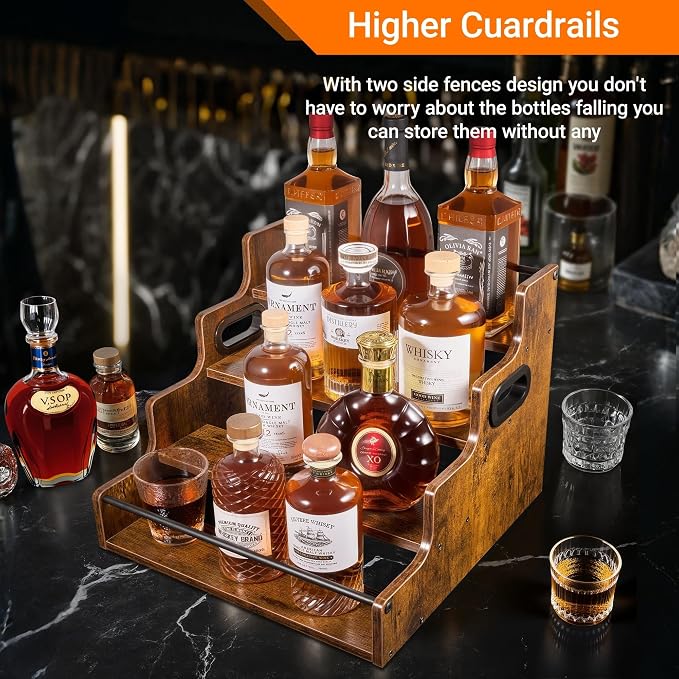 YQBRAO 4-Tier Tiered Liquor Bottle Display Shelf - Image 5