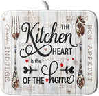Giwawa 16"x18" Dish Drying Mat The Kitchen is The Heart of The Home- Knife Fork by Giwawa