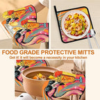 Cool Flamingo Oven Mitts and Heat Resistant Pads - Image 5