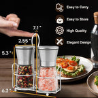 Stainless Steel Salt and Pepper Grinder Set - Image 4