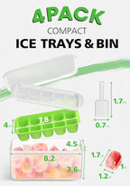 DOQAUS Ice Cube Tray with Lid and Bin - Image 3