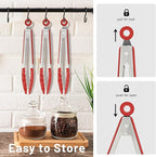 Hotec Mini Silicone Kitchen Tongs - Image 7