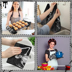 Leinuosen 6 Pcs Skull Kitchen Decor Set, Skull Kitchen Towels Gothic Oven Mitts - Image 4