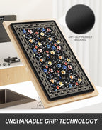 Rnivvi Dish Drying Mat for Kitchen Counter, 12 x 19" Cute Flower Theme Super - Image 5
