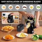 5-in-1 Rotary Cheese Grater Vegetable Slicer - Image 6