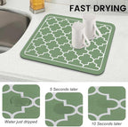 WISELIFE Dish Drying Mat Super Absorbent Drying Mat Large Dish Drying Mats - Image 4