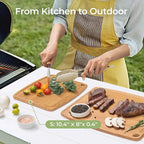 Keechee Dishwasher Safe Carbonized Bamboo Wood Cutting Boards - Image 5