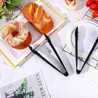 Mwellewm 12 Pc Serving Tongs 9 Inch Bulk Reusable or Disposable Plastic Tongs - Image 8