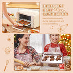 Stainless Steel Baking Sheet Set of 2, Deedro Cookie Sheet Metal Baking Pan - Image 4