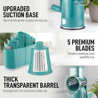 Zulay Kitchen Rotary Cheese Grater 5 Blade Cheese Shredder - Image 8