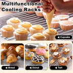 TeamFar Baking Sheet with Rack Set, 19.6/16/12.5 Inch Stainless Steel Cookie - Image 7