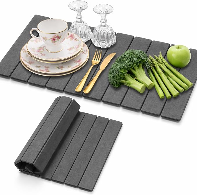Stone Dish Drying Mat for Kitchen Counter by DEPATYA