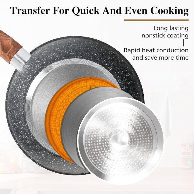 30 Piece Pots and Pans Set Non Stick, Granite Induction Cookware Sets, Nonstick - Image 5