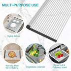 BBXTYLY Extra Large Expandable Roll Up Dish Drying Rack, Over The Sink Drying - Image 5