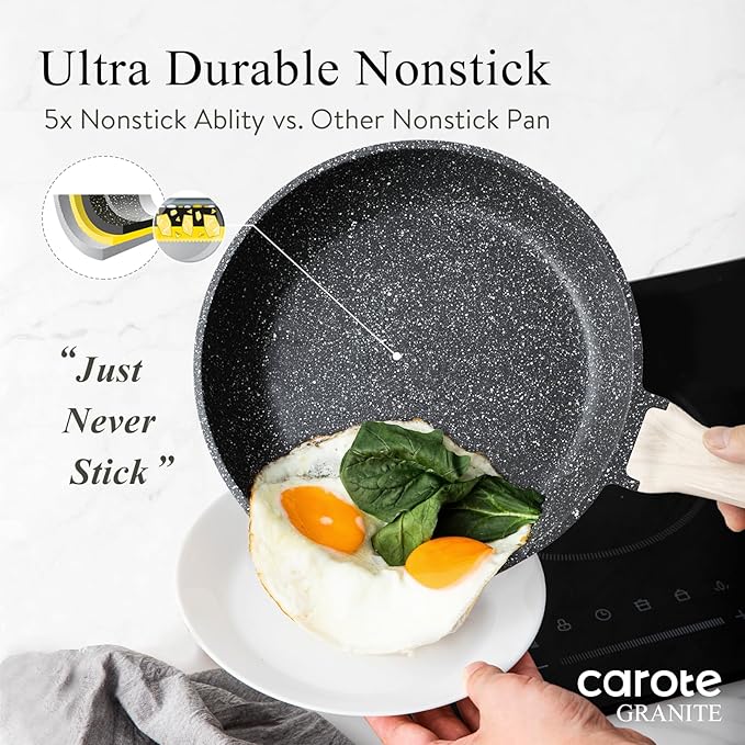 CAROTE 14Pcs Pots and Pans Set Non Stick, Cookware Sets Induction Cookware - Image 3